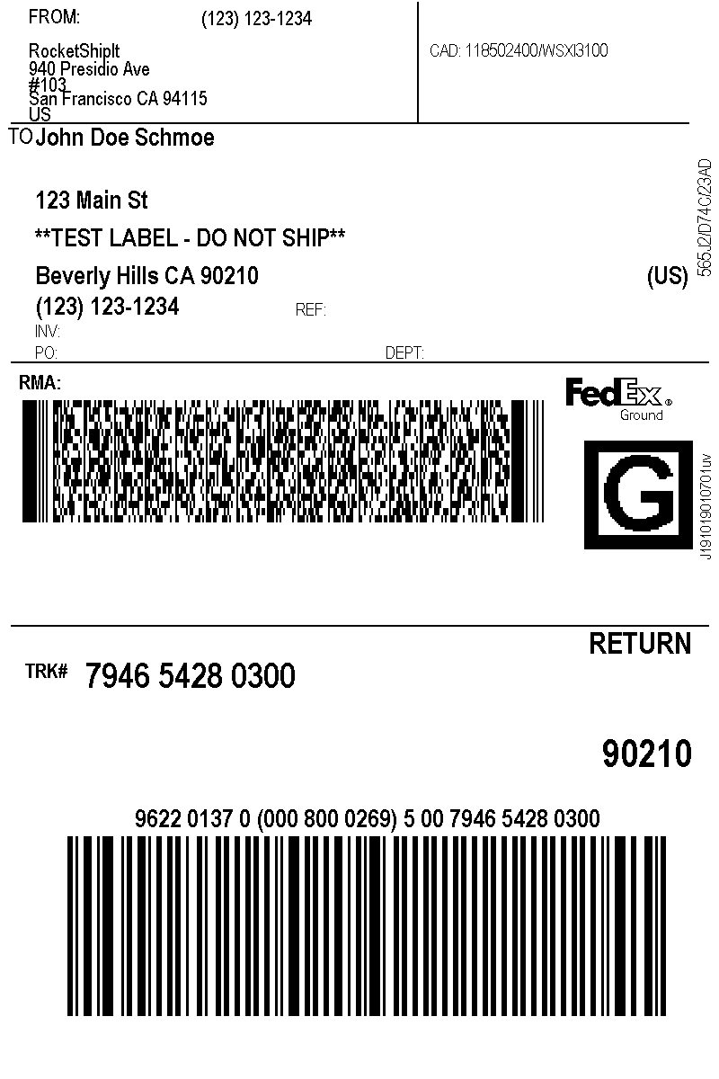 Return Labels RocketShipIt